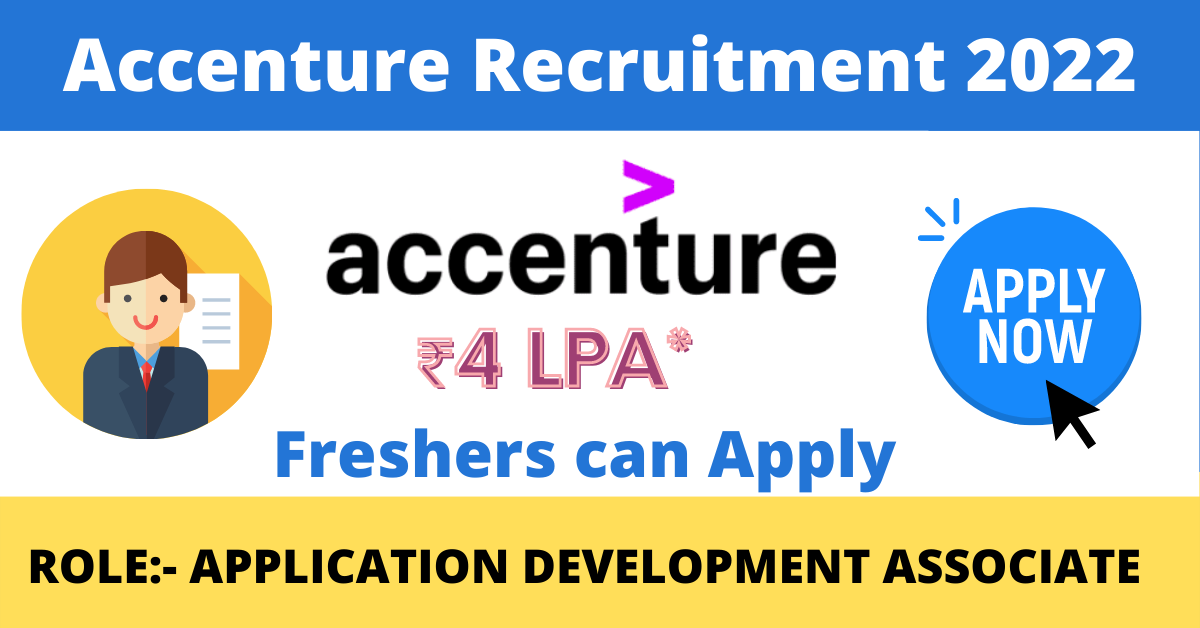 Accenture Hiring Application Development Associate - Freshers Can Apply